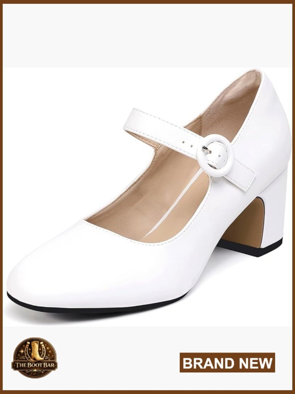 Mary Jane Pumps Chunky Block Heels Closed Toe Round Toe Vintage Dress Shoes